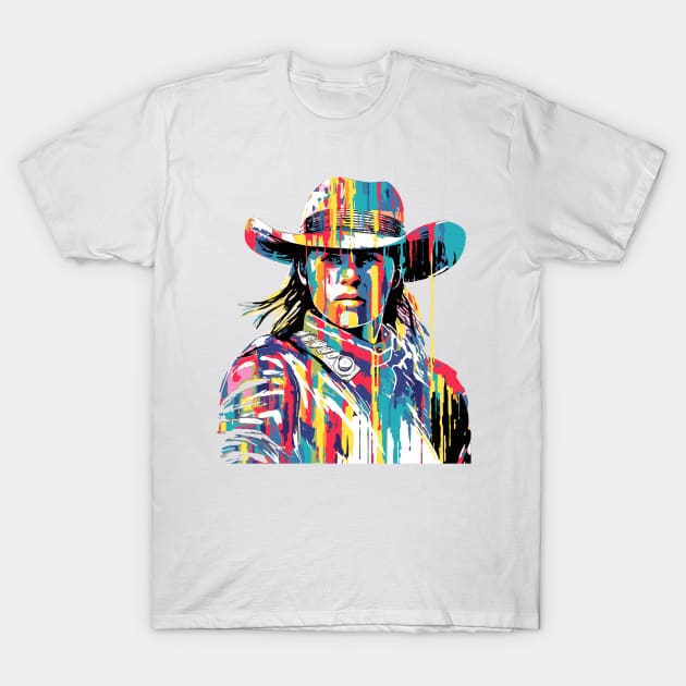 American Cowgirl Western Country Tradition Culture Abstract T-Shirt by Cubebox